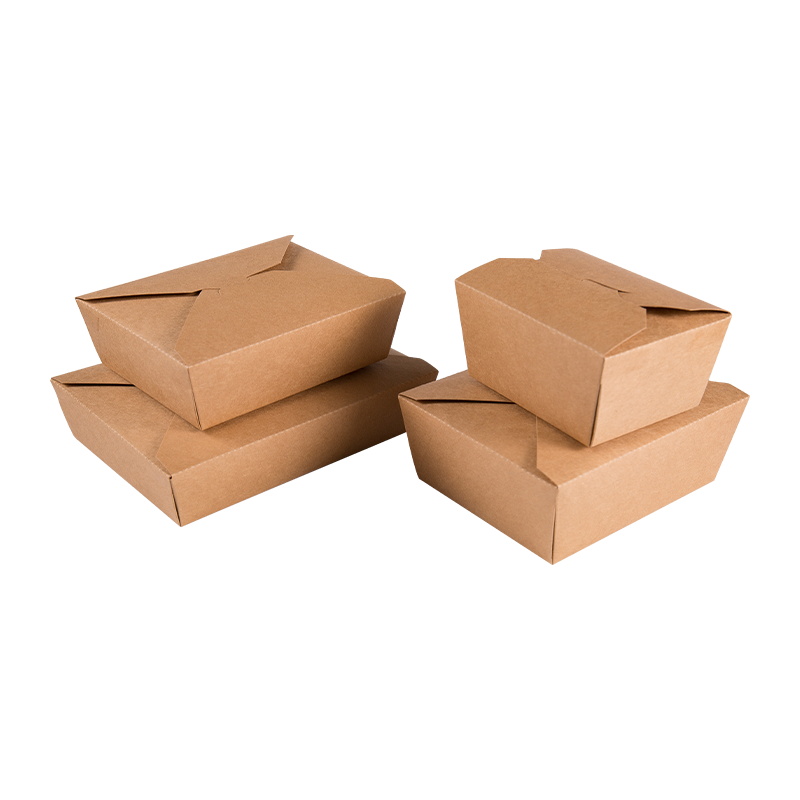 Disposable Food Grade Kraft Paper Burger Fast Food Packaging Boxes