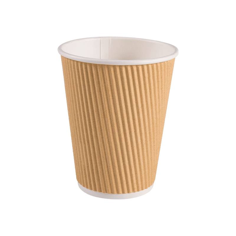 Hot Drinks Waterproof Insulated Double Wall Ripple Paper Cup