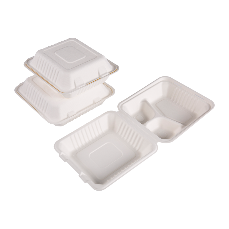 3 Compartments Flip Cover Disposable Waterproof Takeaway Food Container