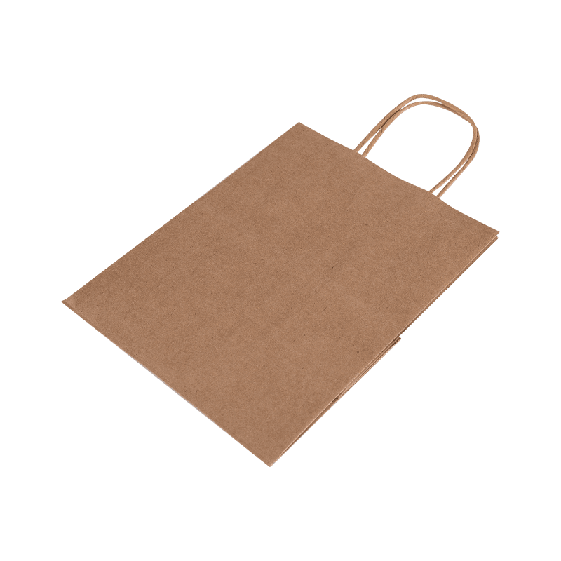 Bulk Kraft Paper Shopping Takeaway Bags with Carrying Handle