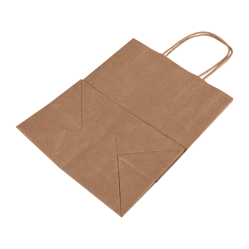 Bulk Kraft Paper Shopping Takeaway Bags with Carrying Handle