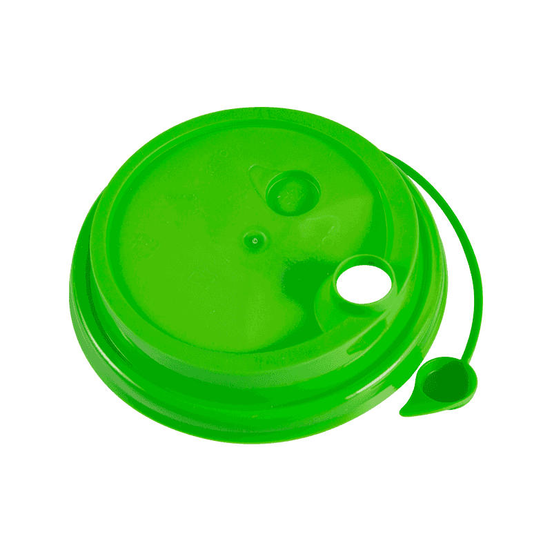 PP Injection Molded Cup Cover with Round Stopper Leak-proof Juice Cold Drink Plastic Cup Cover